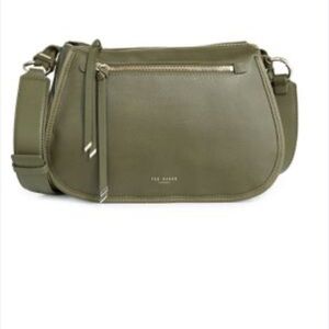 Ted Baker Olive Leather Crossbody Bag
